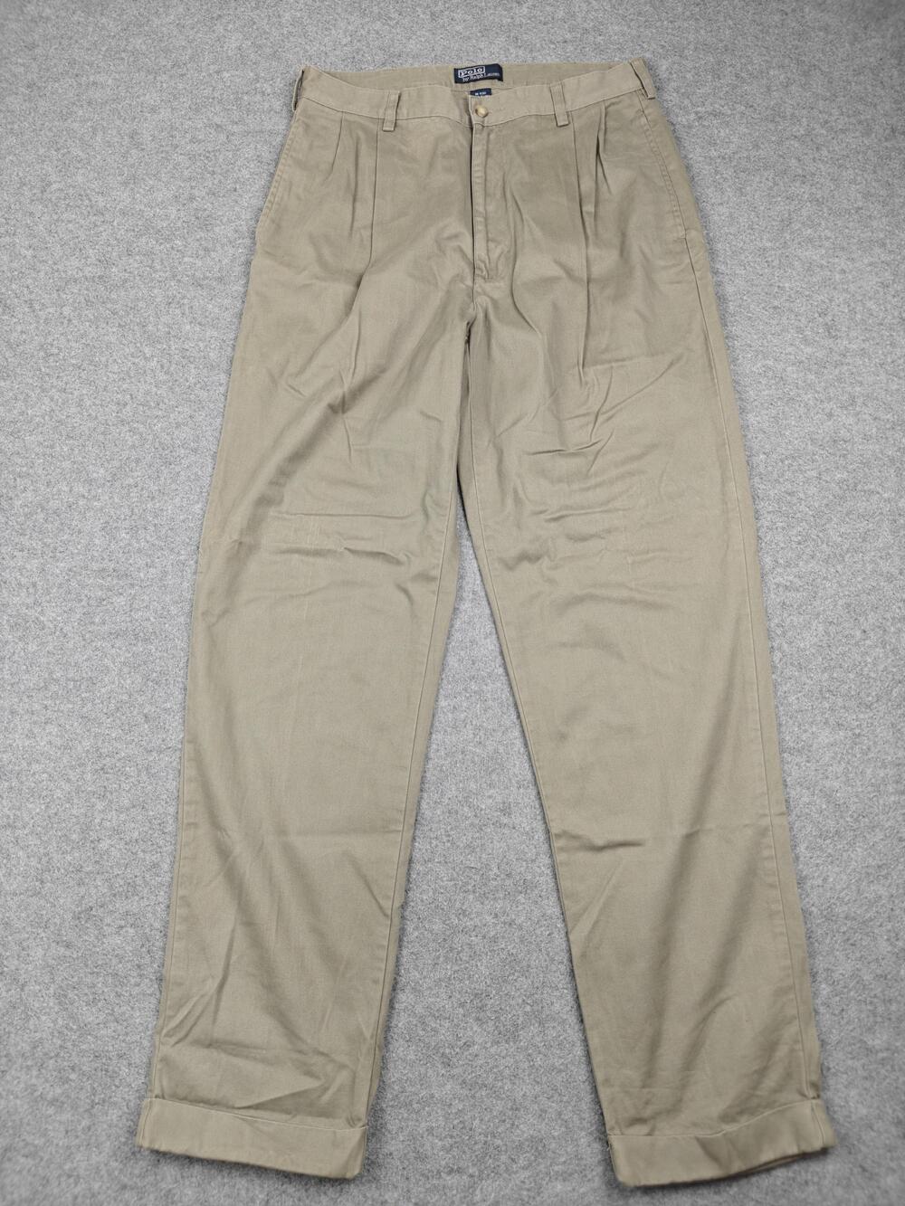 Polo Ralph Lauren Pants Mens 34x34 Beige The Hammond Pant Pleated Classic Fit